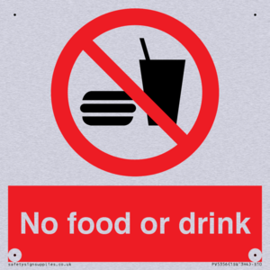 No food or drink